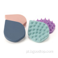 Escova de cabelo de silicone machado de shampoo de massager